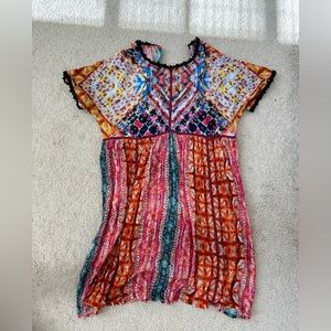Printed A line Anthropologie dress
